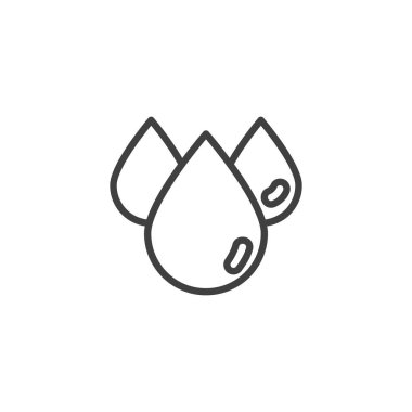 Su damlaları çizgi simgesi