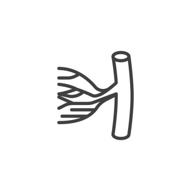 Arter ve damar çizgisi simgesi