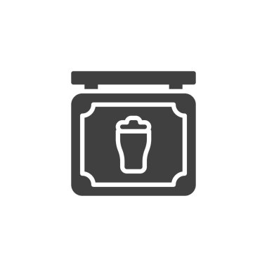 Bira çubuğu işaret vektörü simgesi