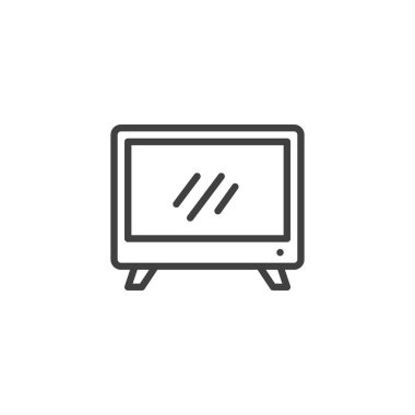 Retro TV ekran satırı simgesi