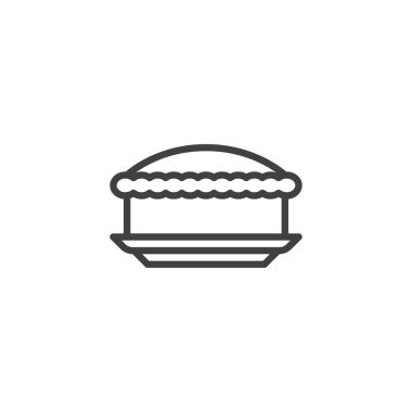 Pasta çizgisi simgesi.