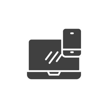 Laptop ve akıllı telefon vektör simgesi