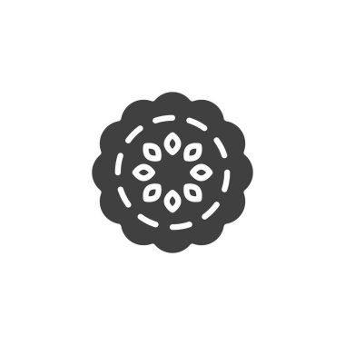 Apple pie üst görünüm vektör simgesi