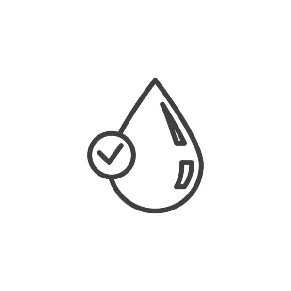 Icono de línea de calidad de agua limpia — Archivo Imágenes Vectoriales