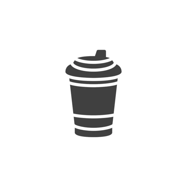 Kaffeetassen-Vektorsymbol zum Mitnehmen — Stockvektor
