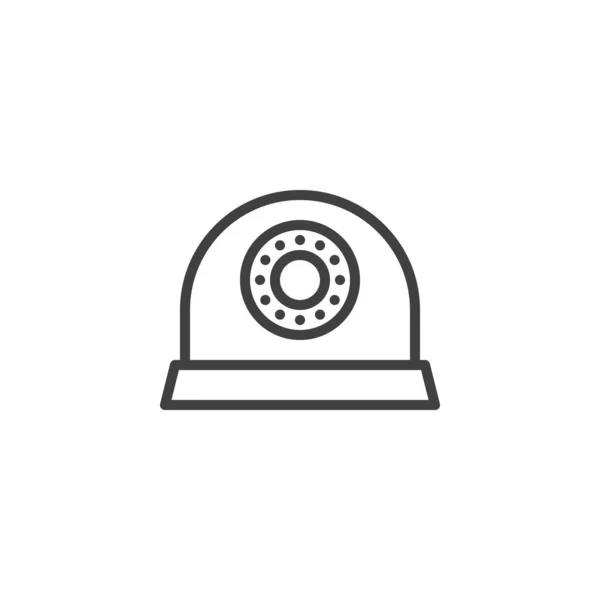 A surveillance camera line icon — Stock Vector