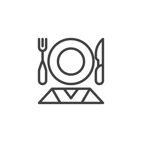 Ikona linii nakrycia stołu — Wektor stockowy