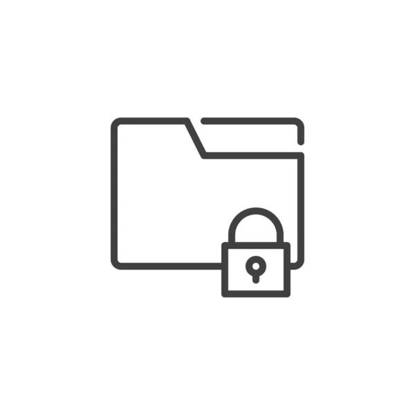 Значок строки безопасности папки файлов — стоковый вектор