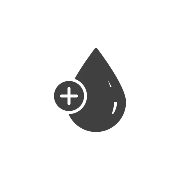 Gota de agua más icono de vector — Archivo Imágenes Vectoriales