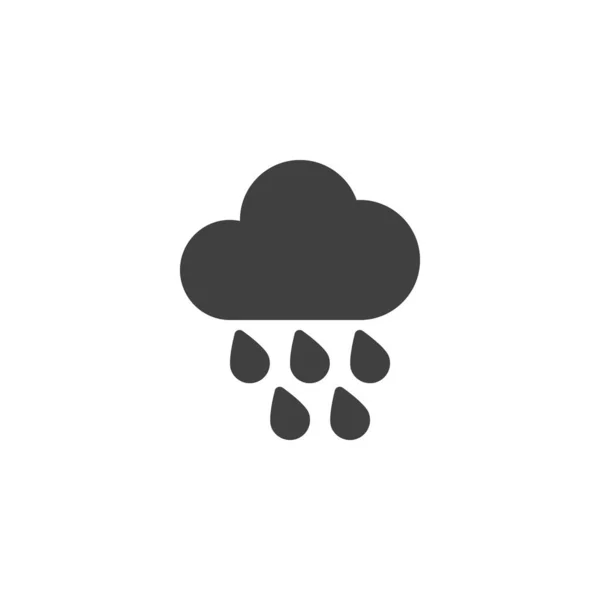 雲と雨のベクトル アイコン — ストックベクタ