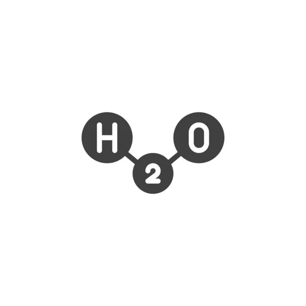 Химическая формула икона вектора H2O — стоковый вектор