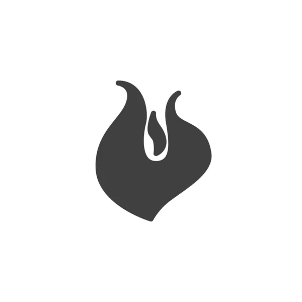 Feuer Flammenvektorsymbol — Stockvektor