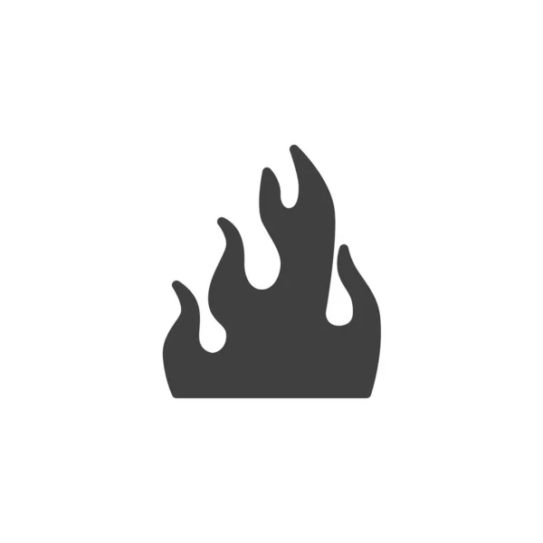 Fuego llama vector icono — Vector de stock