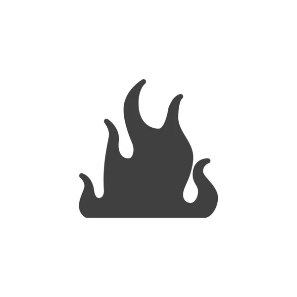 Fuego llama vector icono — Vector de stock