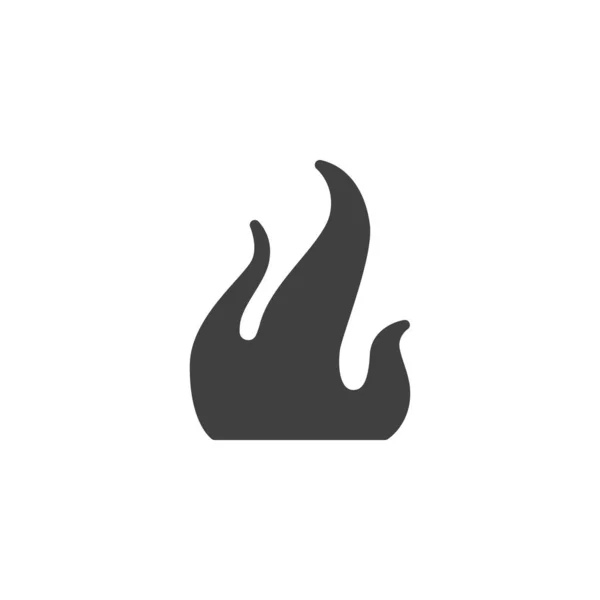 Fuego llama vector icono — Vector de stock