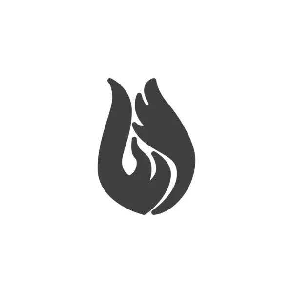 Feuer Flammenvektorsymbol — Stockvektor