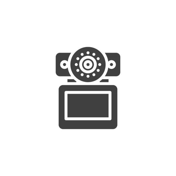 Ícone de vetor de tela da câmera DVR —  Vetores de Stock