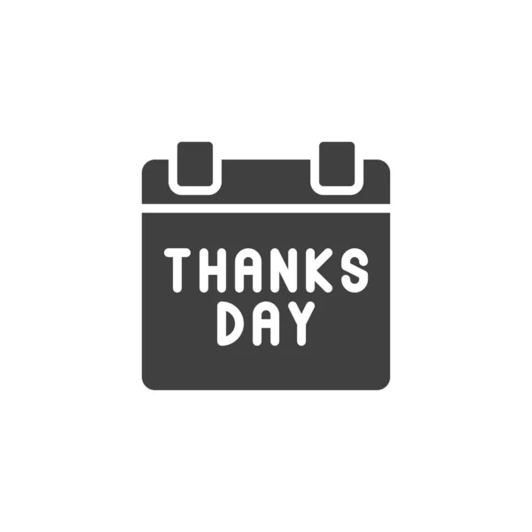 Dia de Ação de Graças ícone de vetor de página de calendário — Vetor de Stock