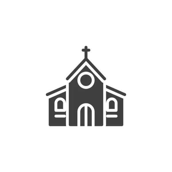 Kilise ile vektör simgesi çapraz — Stok Vektör