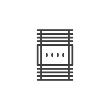 İşlemci soğutucu çizgi simgesi. Mobil konsept ve web tasarımı için mikroçip doğrusal işareti. Bilgisayar işlemci soğutma sistemi ana hatlı vektör simgesi. Sembol, logo çizimi. Vektör grafikleri