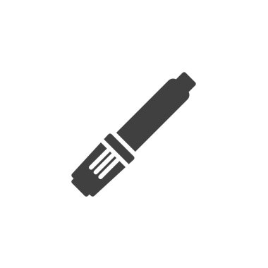 Keçeli kalem vektör simgesi. Mobil konsept ve web tasarımı için düz tabela. Kabartma sembollü işaret. Sembol, logo çizimi. Vektör grafikleri