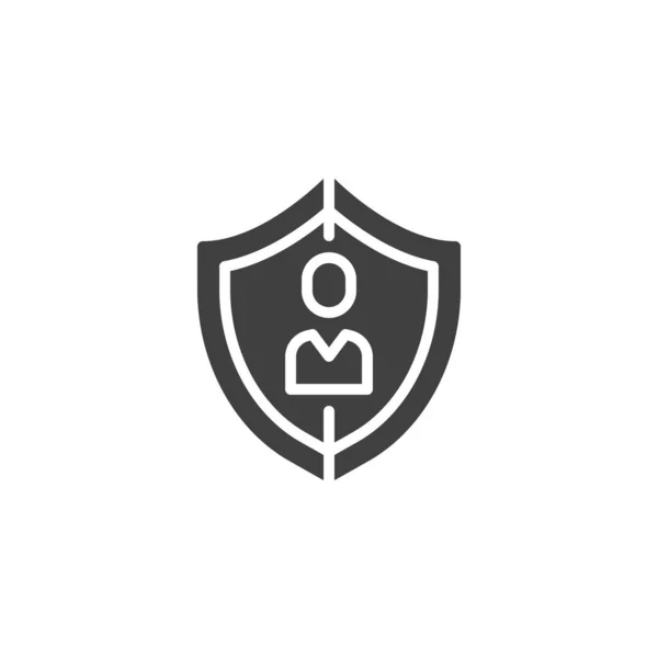 Ikona Wektora Ochrony Konta Użytkownika Wypełnione Płaski Znak Dla Koncepcji — Wektor stockowy