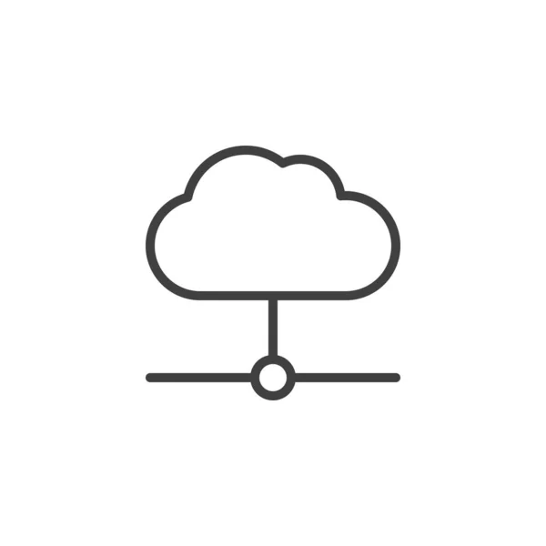 Icono Línea Computación Nube Del Servidor Signo Estilo Lineal Para — Archivo Imágenes Vectoriales