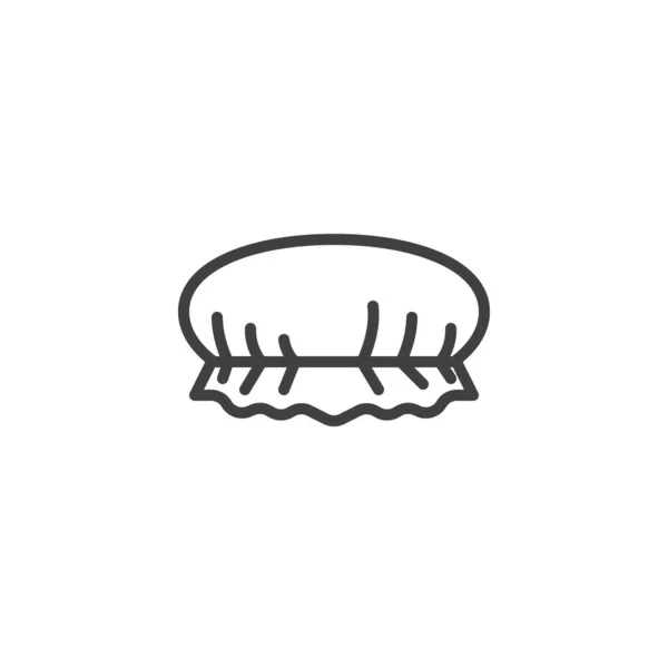 Duschkappenlinie Symbol Lineares Stilschild Für Mobiles Konzept Und Webdesign Haarwaschkappe — Stockvektor