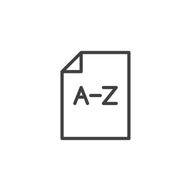 Alfabe dosya satırı simgesi