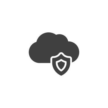 Bulut ve kalkan vektör simgesi