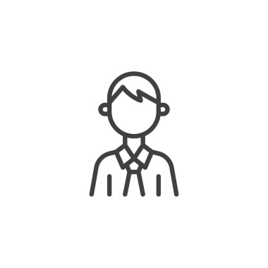 Ofis çalışanı avatar çizgisi simgesi