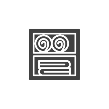 Havlu raf vektör simgesi