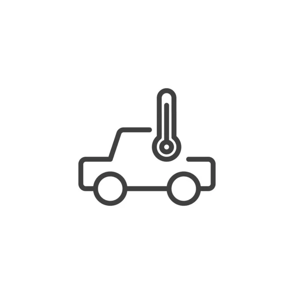 Auto Temperatur System Linie Symbol — Stockvektor