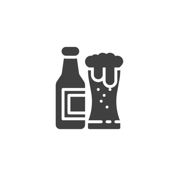 Pint of beer vector icon — Stock Vector
