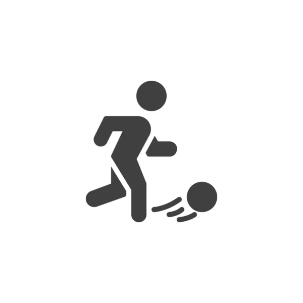 Icône vectorielle du joueur de football — Image vectorielle