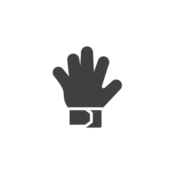 Goalkeeper gloves vector icon — Stock Vector