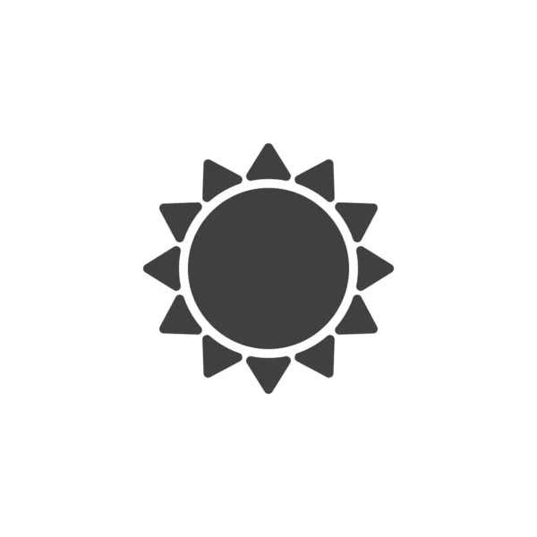Icône Vectorielle Bouton Mode Chaleur Panneau Plat Solaire Rempli Soleil — Image vectorielle