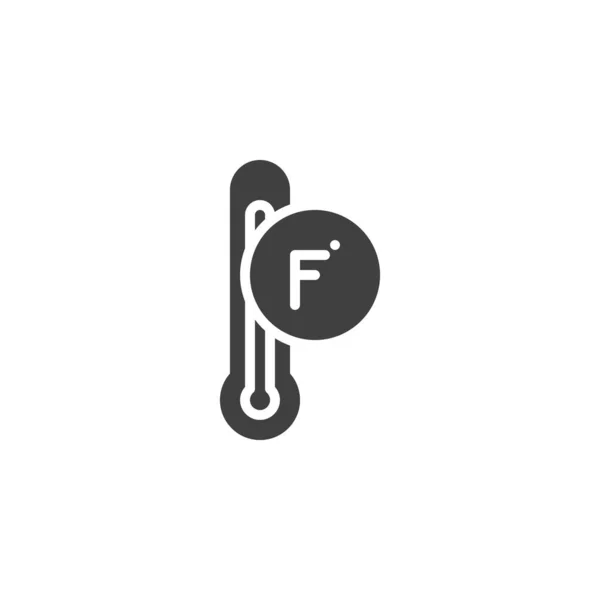 Fahrenheit Thermometer Vector Icon Filled Flat Sign Mobile Concept Web — ストックベクタ