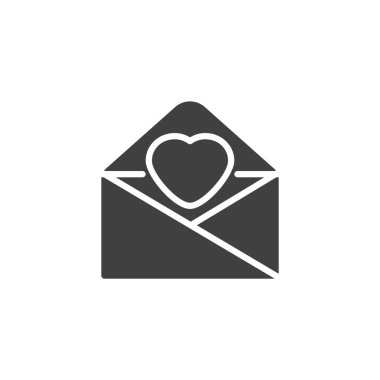 Kalp vektör simgesi ile zarf