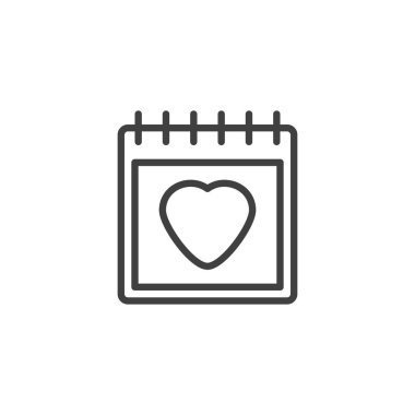 Sevgililer günün kutlu olsun takvim çizelgesi simgesi