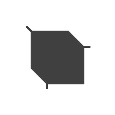 Geometrik küp vektör simgesi