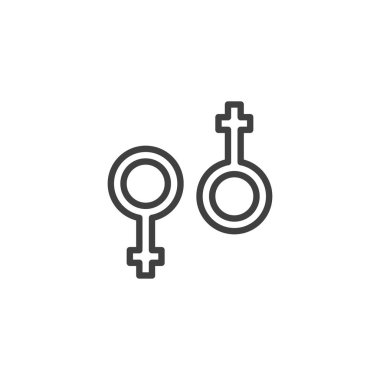 Lezbiyen cinsel oryantasyon hattı simgesi