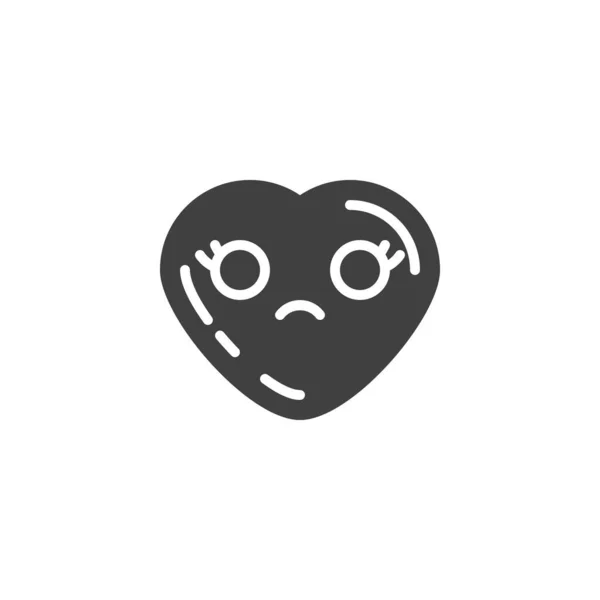 Kissé rosszalló arc emoji vektor ikon — Stock Vector