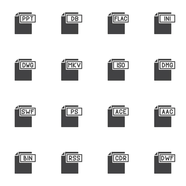 Document Format de fichier jeu d'icônes vectorielles — Image vectorielle