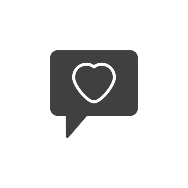 Heart Speech bubble vector icon — Stock Vector