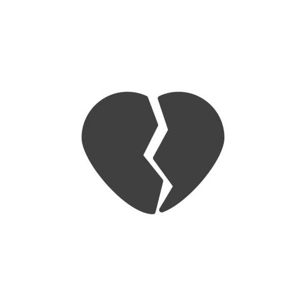 Иконка разбитого сердца — стоковый вектор