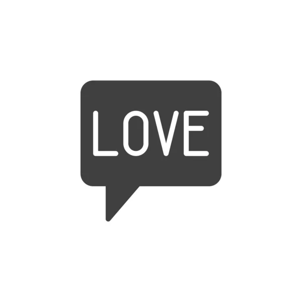 Kärlek chattmeddelande vektor ikon — Stock vektor