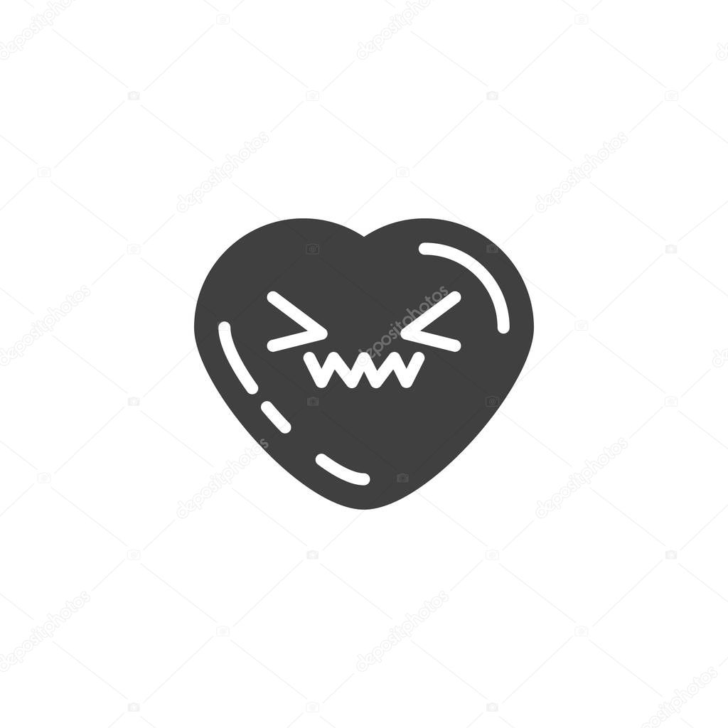Confounded Face emoji vector icon