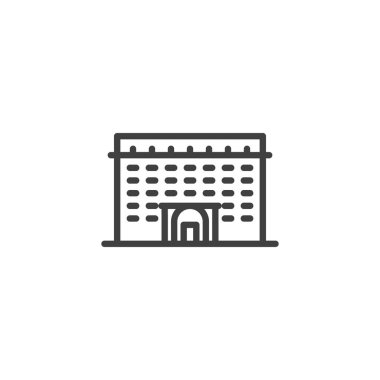 Okul inşa çizgisi simgesi