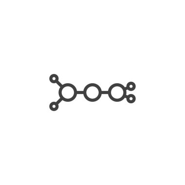 Propilne moleküler geometri yapı çizgisi simgesi